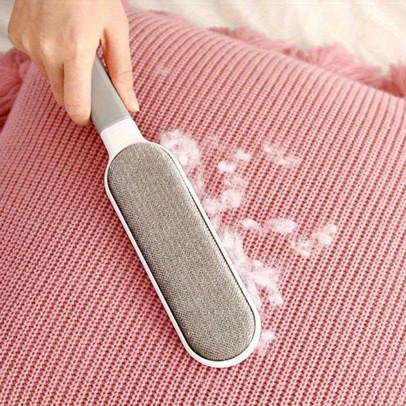 1pc, Reusable Lint Brush, Double-sided Pet Hair Removal Brush, Manual Electrostatic Sticky Lint Pet Hair Dust Brush, Carpet Pet Dog Cat Hair Remover Brush, For Clothing, Sofa, Furniture, Bedding, Carpet, Cleaning Tool