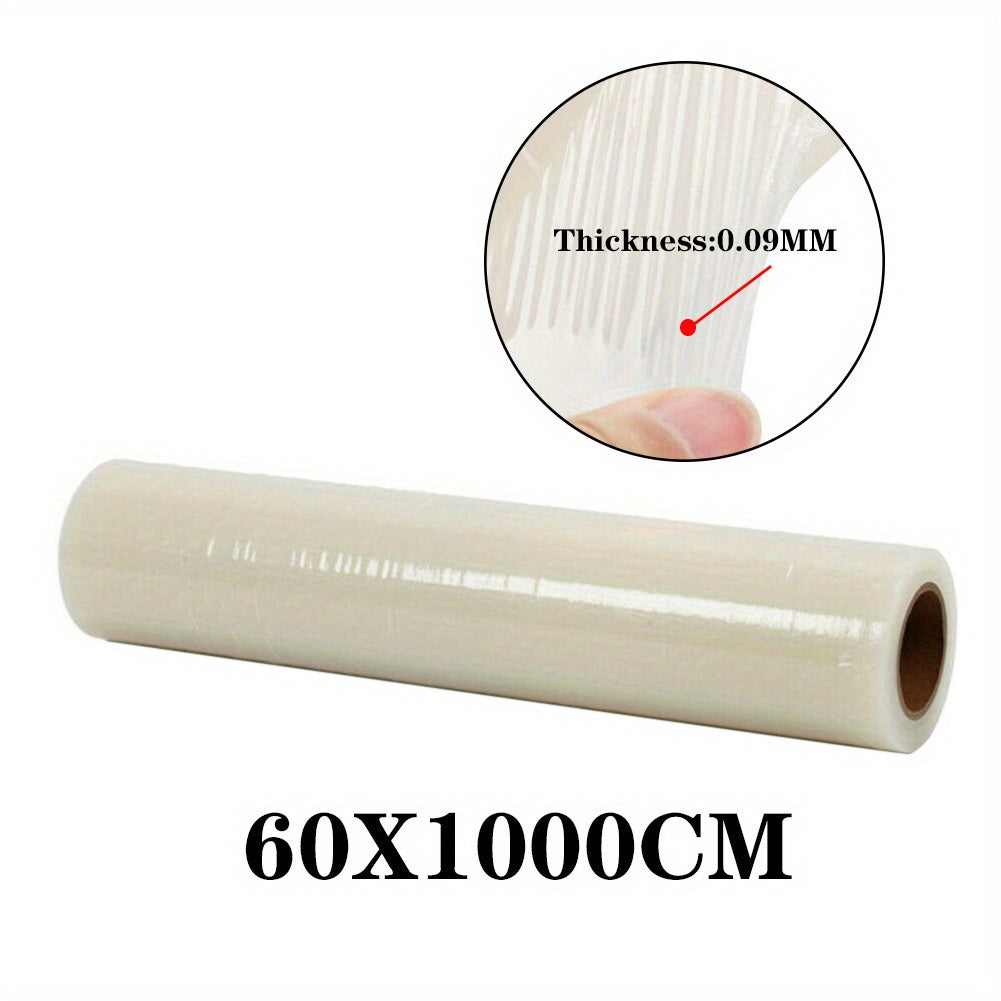 10m Carpet Protector Roll - 0.09mm Thicken Strong Self Adhesive Plastic Carpet Protector, Fully Waterproof Heavy Duty Stair Protector For Carpet, Clear Sticky Back Plastic Floor Protector