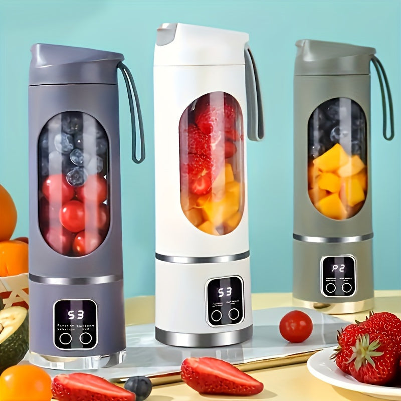 Compact USB-Rechargeable Portable Blender & Juicer - Easy Clean, Perfect for Smoothies, Shakes, and Fresh Fruit Drinks - 10.14oz to 16.91oz Capacity, with Digital Display, Stainless Steel Blade - Ideal for Home, Office, Travel, Mini Blender for Smoothies