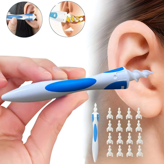 1pc Soft Silicone Ear Wax Removal Tool, Spiral Ear Cleaner Scoop Set, Manual Non-Battery Ear Care for Personal Hygiene and Health