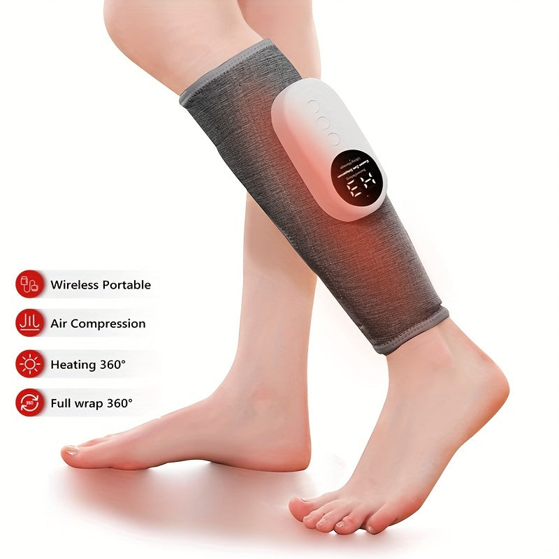 Cordless Leg Massager, 1pc Portable Electric Calf Air Compression Massager with Heat, Comfortable and Easy to Use, Perfect Gift for Christmas, Mother's Day, Father's Day