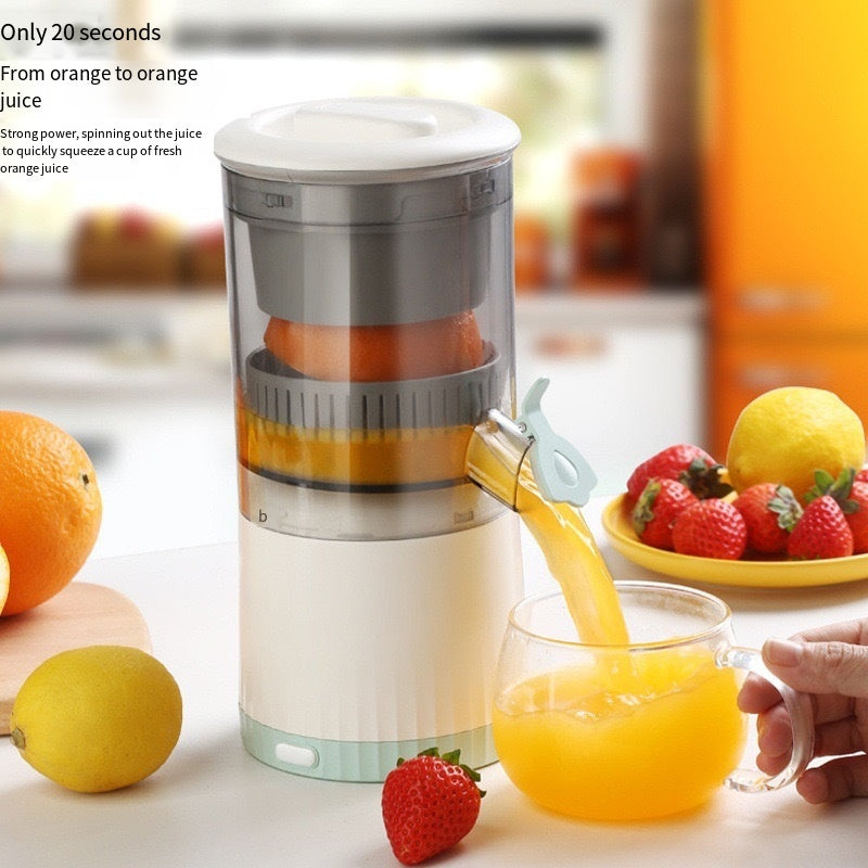 Product Title: Portable USB Rechargeable Citrus Juicer - 1L/1.5L Electric Mini Juicer with High-Efficiency Meat Separation and Push Button Control - Food Grade ABS Cup - Detachable Round Body - Ideal for Fresh Orange Juice - Home Cooking Accessory