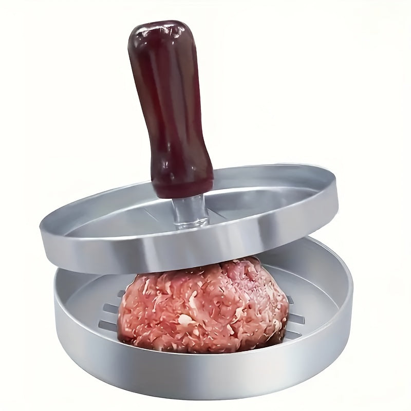 1PC Non-Stick Burger Press Patty Maker - Metal Hamburger Mold for Beef, Cheese, Veggie Burger Making, Suitable for BBQ Grill Cooking