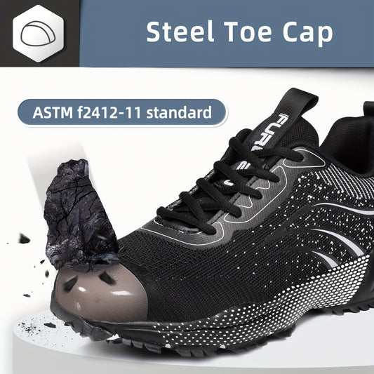 Safety Trainers Mens Lightweight Steel Toe Cap Trainers for Womens Comfortable Safety Shoes Breathable Industrial Work Sneakers